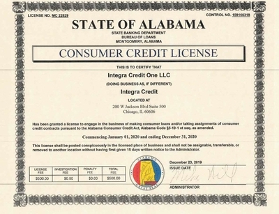 Integra Credit Personal Loans in Alabama