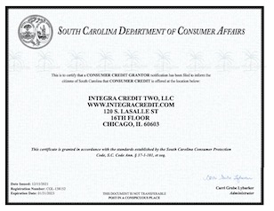 Integra Credit Personal Loans in South Carolina