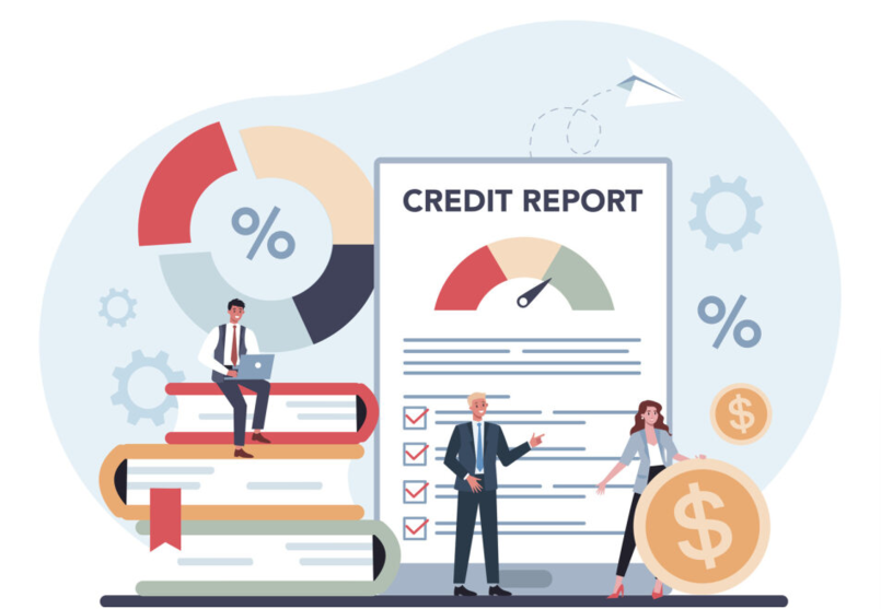 a graphic illustrating what a credit report is and how it is useful for consumers