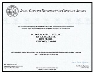 Integra Consumer Affairs License South Carolina 